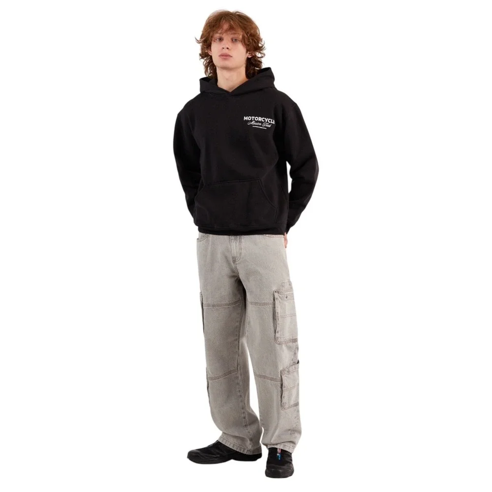 PacSun Baggy Cargo Jeans 34x32 Grey Denim Skater Gorpcore Y2K Streetwear Pant